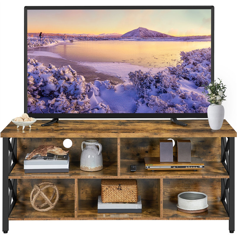 17 Stories Rapert Industrial TV Stand with Storage Cabinets for 65 Inch TV Reviews Wayfair